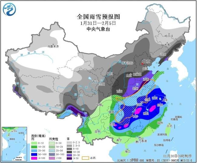 2009年以來(lái)最強(qiáng)雨雪過(guò)程來(lái)襲 警惕對(duì)春運(yùn)影響(圖1)