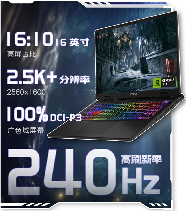 微星筆記本泰坦18 Pro新品預售，刃影16/17系列首發價7799性價比來襲！(圖3)